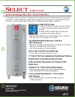 State Water Heaters Select Dairy Barn SRESS00406 Specifications предпросмотр