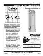 Предварительный просмотр 1 страницы State Water Heaters SHE 50 76N Instruction Manual