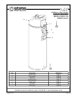 State Water Heaters SHE50 100 Replacement Parts List preview