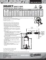 Предварительный просмотр 2 страницы State Water Heaters SRGSS02207 Specification Sheet