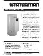 Предварительный просмотр 1 страницы State Water Heaters STATESMAN Premium Heavy Duty Specification Sheet