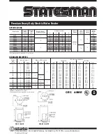 Предварительный просмотр 3 страницы State Water Heaters STATESMAN Premium Heavy Duty Specification Sheet