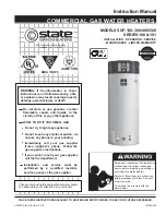 State Water Heaters SUF 130 300 Instruction Manual предпросмотр