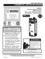 Preview for 1 page of State Water Heaters SUF 60120 THRU Instruction Manual