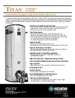 Предварительный просмотр 1 страницы State Water Heaters TITAN GPG85 540 NEA Specification Sheet