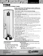 State Water Heaters Titan GPO 86 199OE Specifications preview