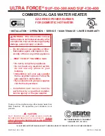 Предварительный просмотр 1 страницы State Water Heaters ULTRA FORCE SUF-130-300 Installation, Operation & Service Manual