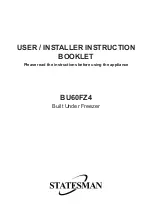 STATESMAN BU60FZ4 User/Installer Instruction Booklet предпросмотр