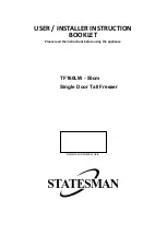 Preview for 1 page of STATESMAN TF160LW User/Installer Instruction Booklet