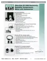 Предварительный просмотр 54 страницы Static Solutions OHM-STAT RT-1000 Owners Manual – Operation Manual