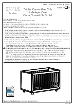 Preview for 1 page of Status Furniture Violet Convertible Crib Assembly Manual