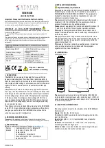 Status Instruments SEM1600B User Instructions предпросмотр