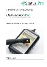 Status Pro Belt Tension Pro Operating Instructions Manual предпросмотр