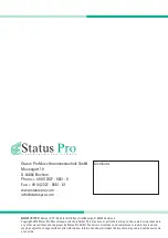 Предварительный просмотр 16 страницы Status Pro T250 Instruction Manual