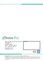 Предварительный просмотр 32 страницы Status Pro T430 User Manual