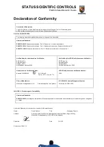 Предварительный просмотр 3 страницы STATUS SCIENTIFIC CONTROLS FGD 3 Series Manual