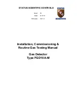 Preview for 1 page of STATUS SCIENTIFIC CONTROLS FGD10A-M Installation, Commissioning & Routine Gas Testing Manual