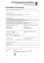 Preview for 3 page of STATUS SCIENTIFIC CONTROLS FGD10A-M Installation, Commissioning & Routine Gas Testing Manual