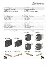 Staubli MA213-05 Assembly Instructions Manual предпросмотр