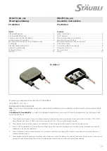 Preview for 1 page of Staubli PV-JB/WL-V Assembly Instructions Manual