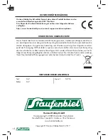 Preview for 14 page of Staufenbiel Hawk III Revolution HSF0314093 Instruction Manual