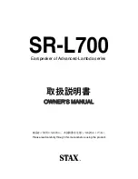 STAX SR-L700 Owner'S Manual предпросмотр