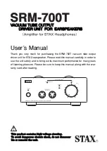 STAX SRM-700T User Manual preview