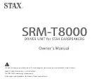 STAX SRM-T8000 Owner'S Manual preview