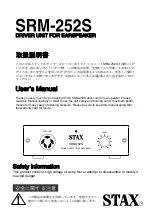 Предварительный просмотр 1 страницы STAX SRS-3100 User Manual