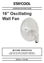 Preview for 1 page of Staycool F1421WH Operating Instructions Manual