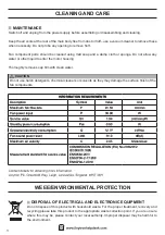 Preview for 6 page of Staycool F1421WH Operating Instructions Manual