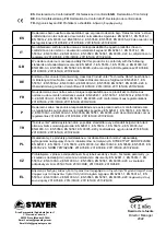 Preview for 2 page of stayer 1.2762 Operating Instructions Manual