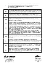 Preview for 4 page of stayer CD125 Operating Instructions Manual