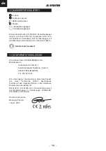 Preview for 16 page of stayer ECA150B Operating Instructions Manual