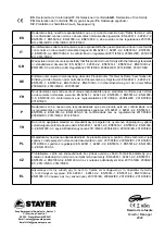 Предварительный просмотр 2 страницы stayer ISL20 Operating Instructions Manual