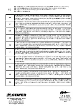 Предварительный просмотр 4 страницы stayer OLMO 22-400 B Operating Instructions Manual