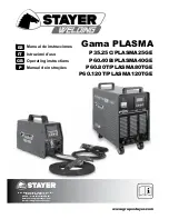 Preview for 1 page of stayer PLASMA120TGE Operating Instructions Manual