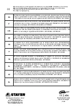 Предварительный просмотр 2 страницы stayer PROGRESS 1600 Operating Instructions Manual