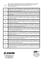 Preview for 2 page of stayer SC 250W PRO Operating Instructions Manual