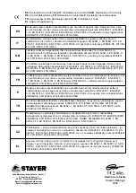 Preview for 2 page of stayer TV509D Operating Instructions Manual