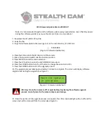 Предварительный просмотр 1 страницы Stealth Cam XV4 Firmware Update