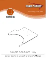 Stealth Products Simple Solutions Lexan Tray Owner'S Manual preview