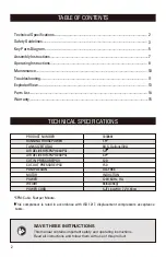 Preview for 2 page of Stealth 3330881 Operator'S Manual