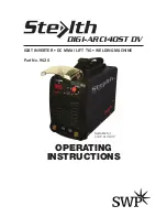 Preview for 1 page of Stealth DIGI-ARC140ST DV Operating Instructions Manual