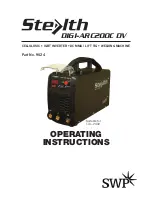 Stealth digi-arc200c dv Operating Instructions Manual preview