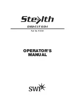 Stealth DIGI-CUT 60-1 Operator'S Manual предпросмотр