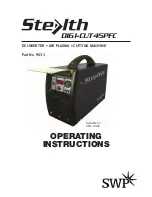 Предварительный просмотр 1 страницы Stealth digi-cut45pfc Operating Instructions Manual