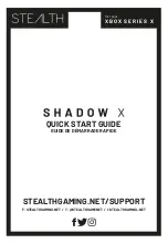 Предварительный просмотр 1 страницы Stealth Shadow X Quick Start Manual