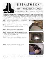 Preview for 1 page of Stealthbox Stealthbox SB-T-TUNCNSL/10W3 Owner'S Manual