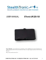 Предварительный просмотр 1 страницы StealthTronic Stronic UR225-135 User Manual